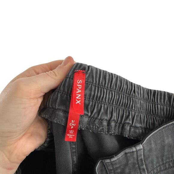 Spanx Stretch Twill Cargo Jogger Pants Grey Mid Rise Boho Womens Size Small - Picture 6 of 8